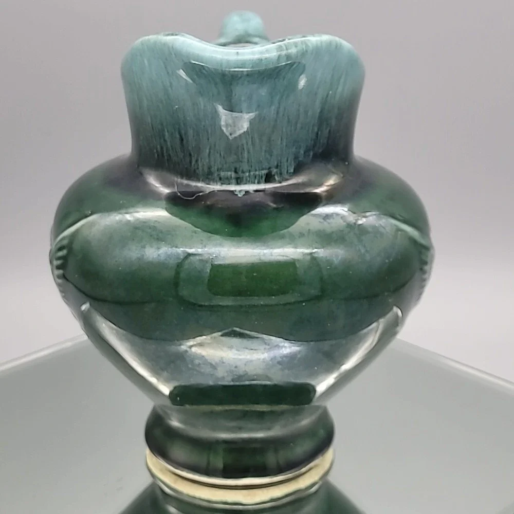 Hull Pottery Drip Glaze Eagle Small Pitcher‎ #F91 Green Vintage USA Americana